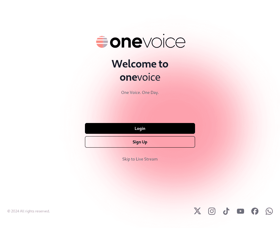 One Voice One Day event platform